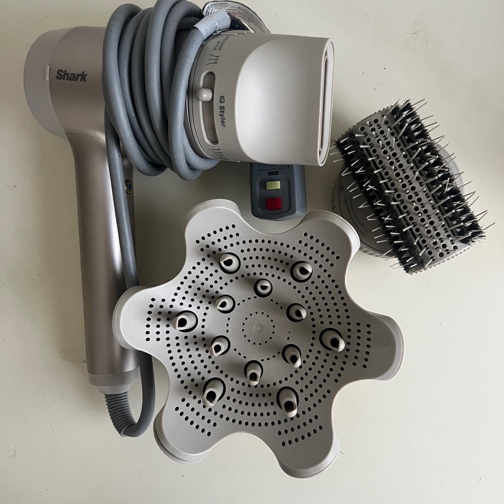 Shark Hair Dryer with Attachments - Silver